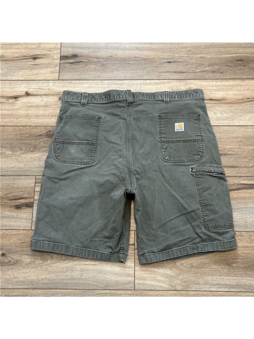 Men's Carhartt Relaxed Fit Khaki Shorts SZ 42x9 Tarmac Gray Casual 102514-217 - Picture 9 of 12